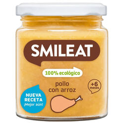 Tarrito de pollo con arroz 100% ecologico smileat 230g