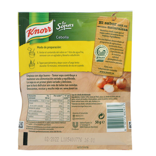 SOPA KNORR CEBOLLA SOBRE image number