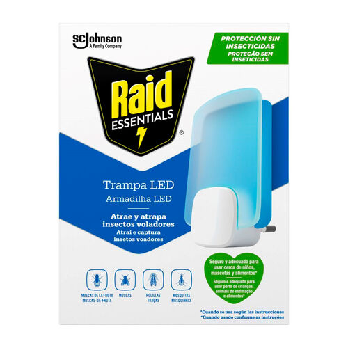 TRAMPA LED PARA INSECTOS VOLADORES RAID  ESSENTIALS APARATO + RECAMBIO  image number