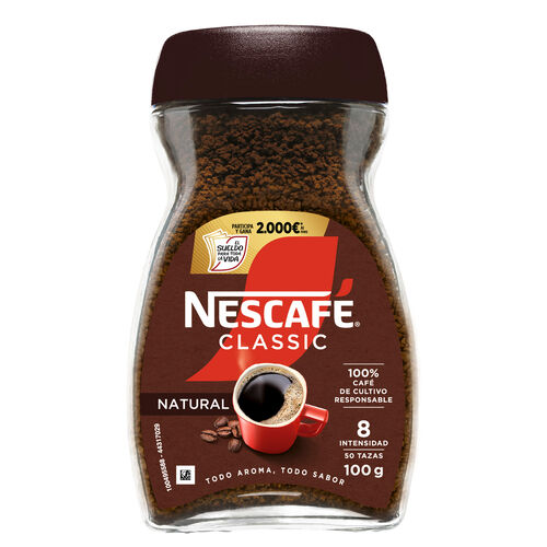 CAFE SOLUBLE NATURAL CLASSIC NESCAFE 100g image number