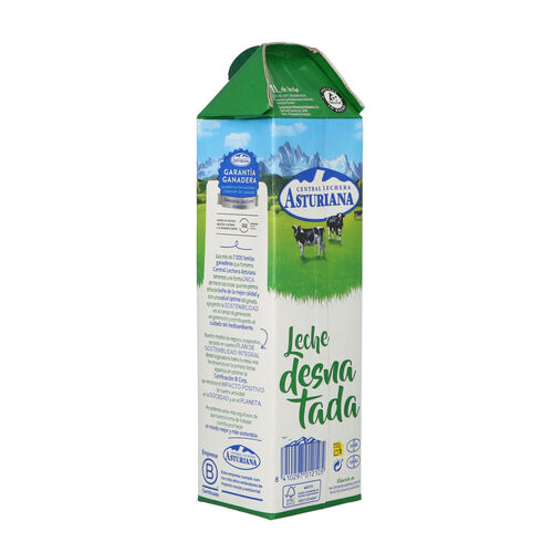 LECHE DESNATADA CENTRAL LECHERA ASTURIANA 1L image number